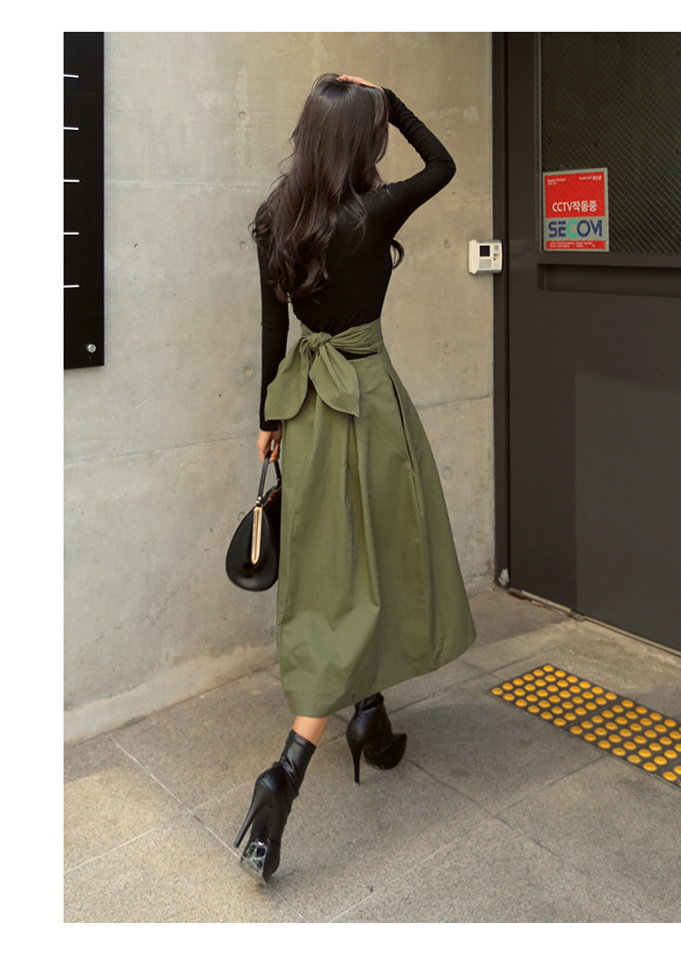 Title 5, A-line umbrella skirt, super trendy with a bow....