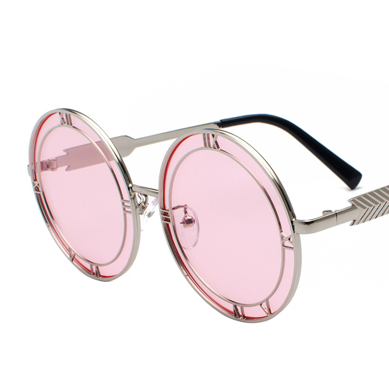 Title 1, Round Frame Resin Fashion Metal Sunglasses