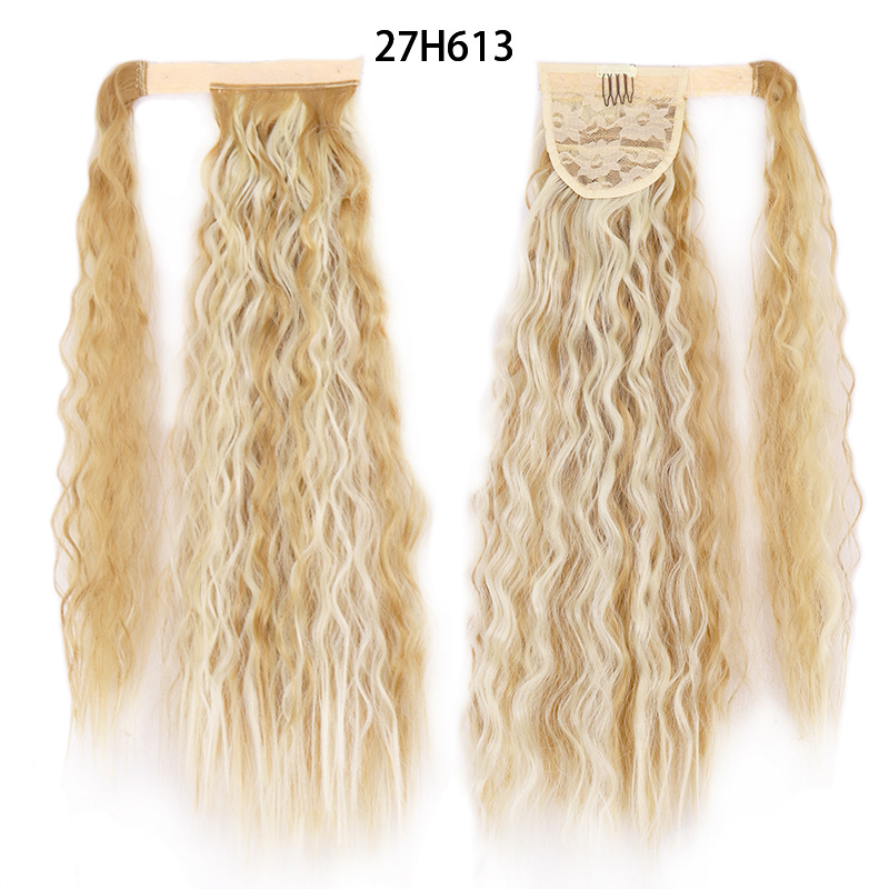 Ponytail Wig Water Wave Velcro Banding Chemical Fiber High Temperature Silk — foto 35