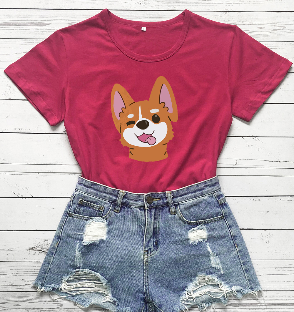 Title 13, Animal Dog Print Short-sleeved T-shirt