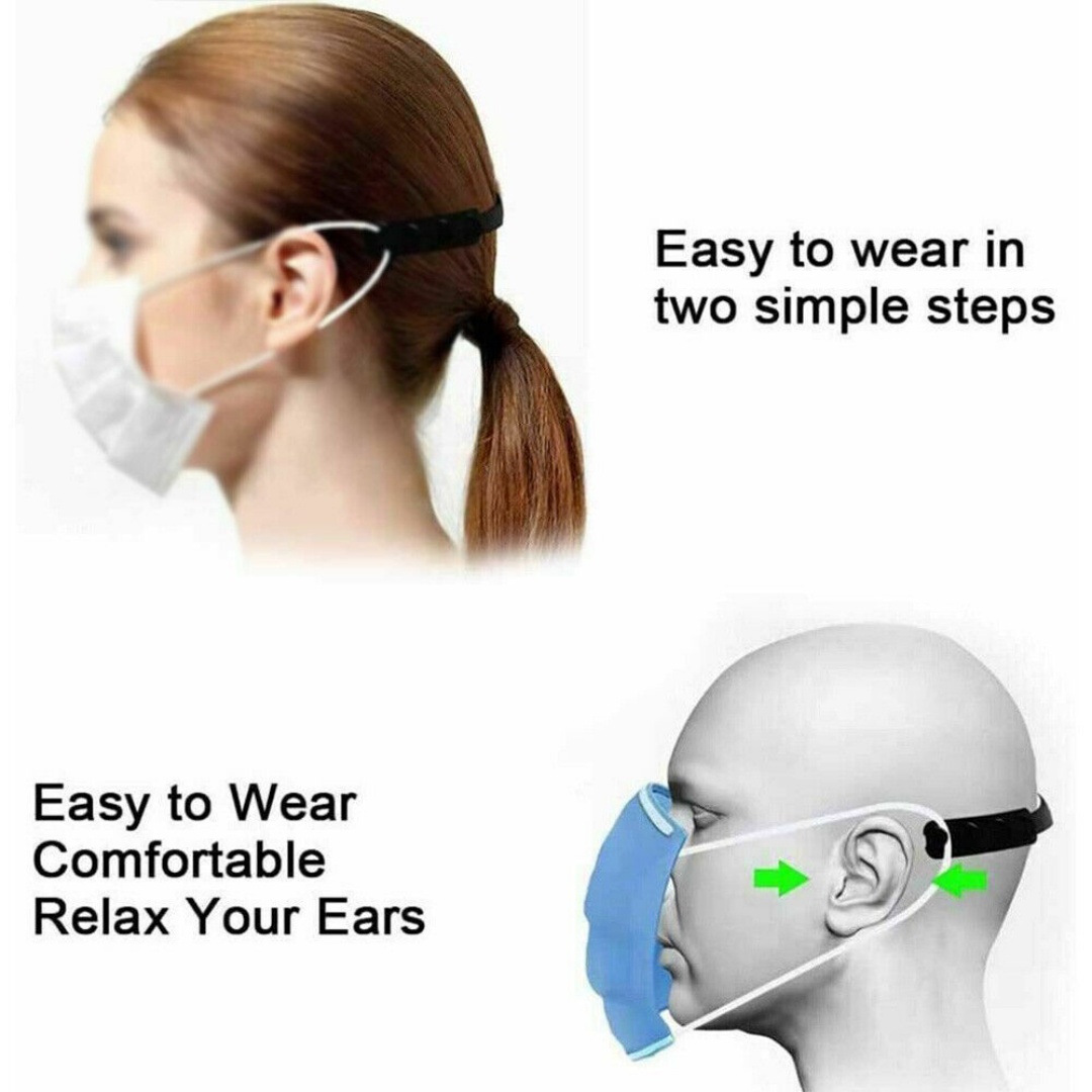 12Pcs Face Mask Strap Ear Protector Hook Extension Fixing Clip Ear Saver Buckle