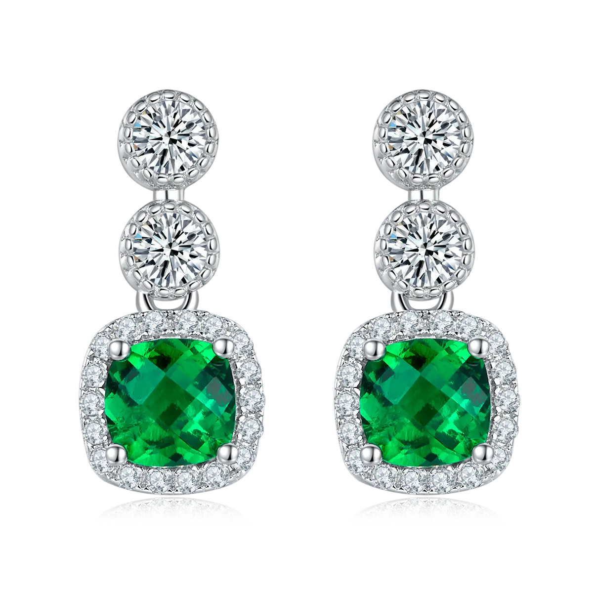 S925 Silver 2.2g Platinum Plated 0.98ct Lab-Created