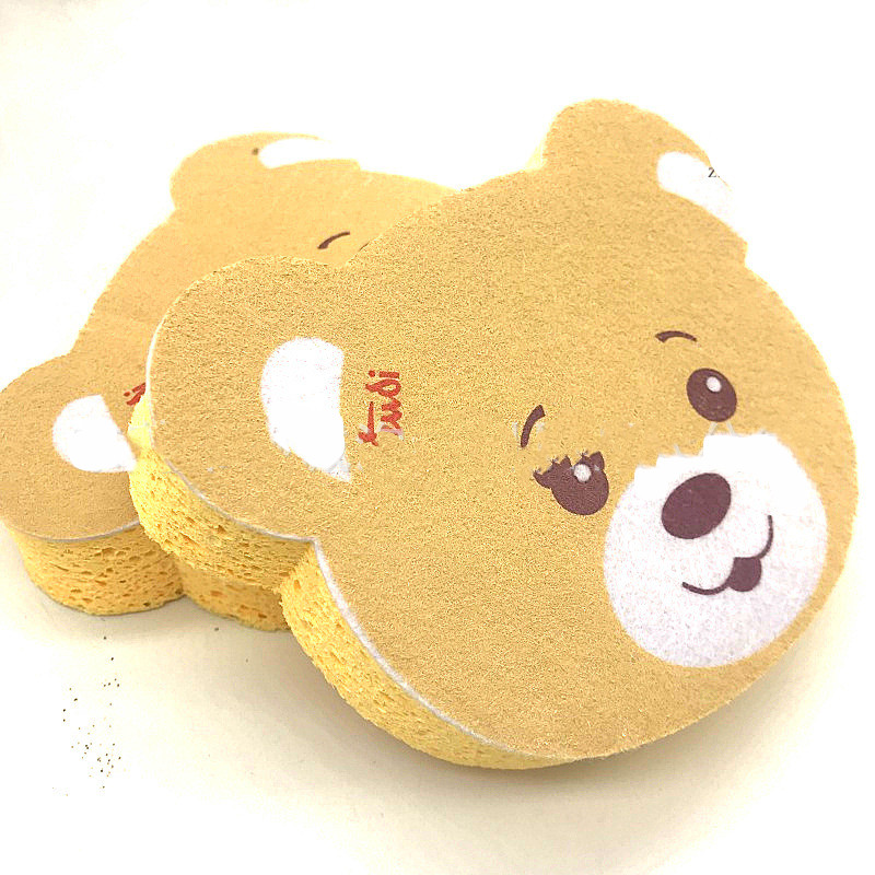 Cute Colorful Expression Dishwashing Sponge Cleaning Bath Sponge