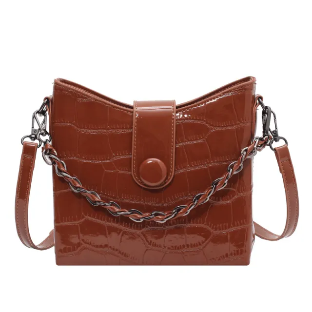 PU Bag Casual Dumpling Bag Light Portable Messenger Bag Brown - Shop at LoveMi
