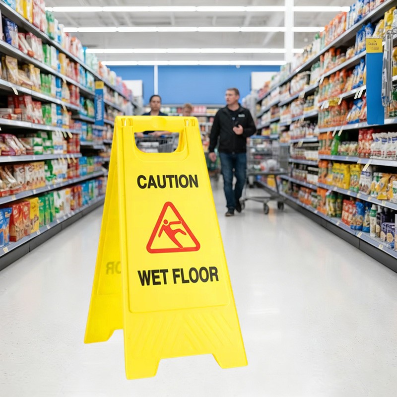 2Pcs Caution Slippery Surface Warning Hazard Safety Standing Wet Floor Sign product image