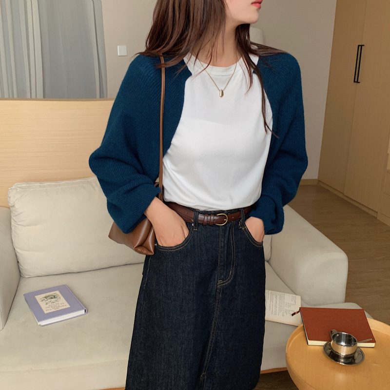 Lazy Looking Thin All-match Knitted Cardigan Women