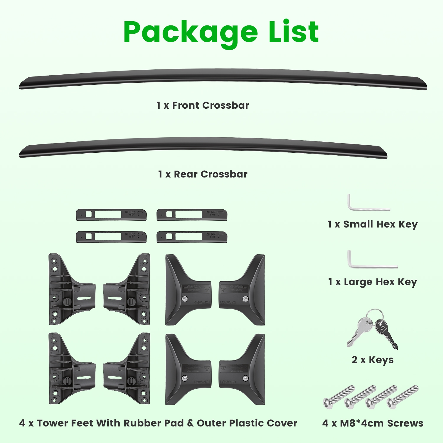 Roof Rack Cross Bars For Fit RAV4 2019-2025 Aluminum Roof Rails Cargo Crossbars For Flush Side Rails Heavy Duty Rooftop Carrier Anti-Theft Lock For Kayak Bike Luggage 260lbs Capacity — foto 7