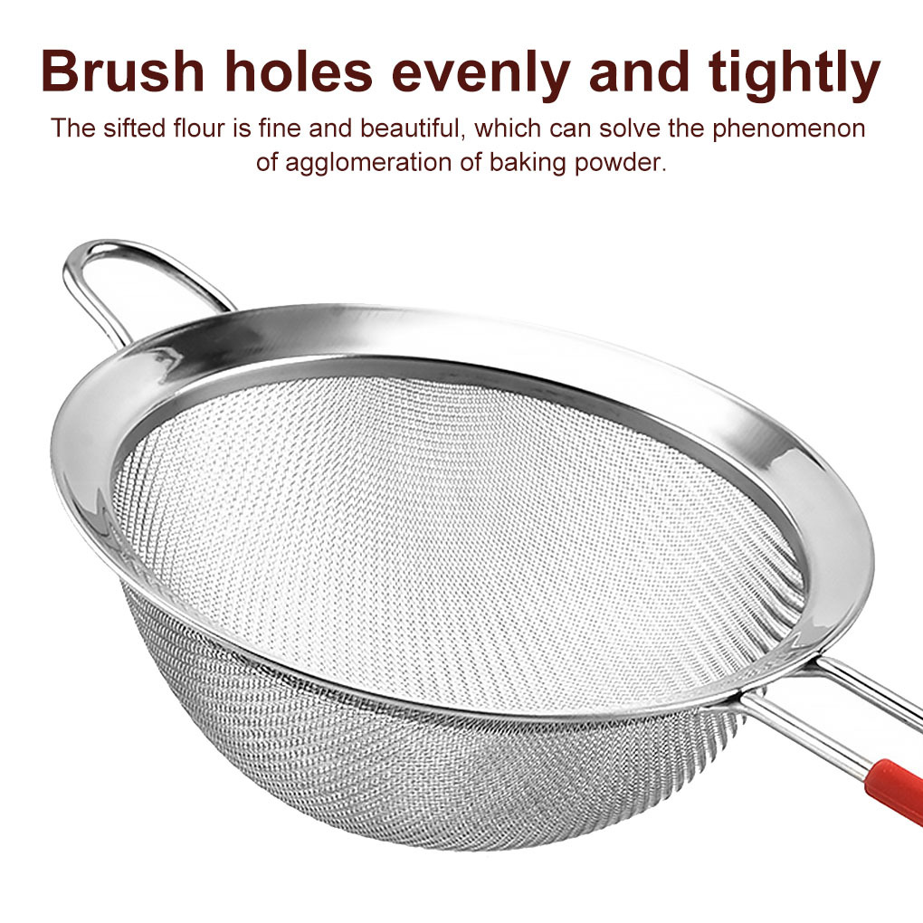 Title 1, Stainless Steel Flour Sieve With Long Ha