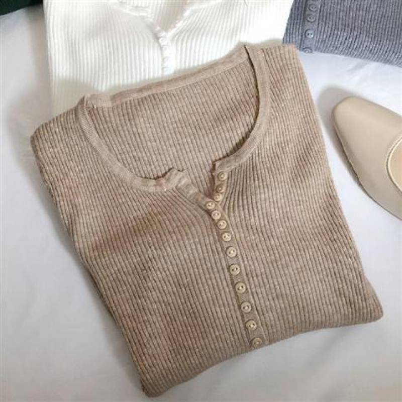 Title 1, V-neck Sweater Autumn New Style