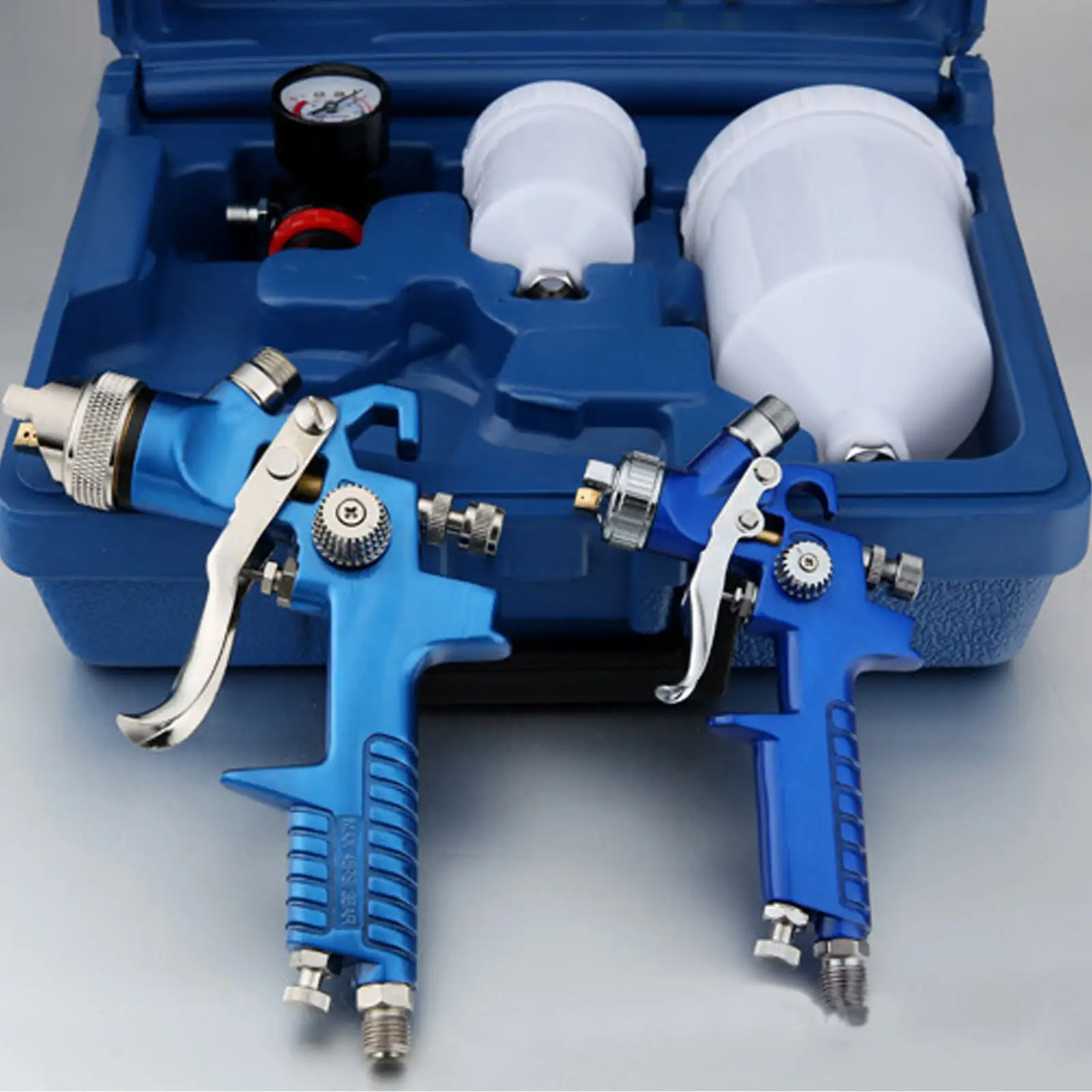 2 X HVLP Spray Gun Kit Air