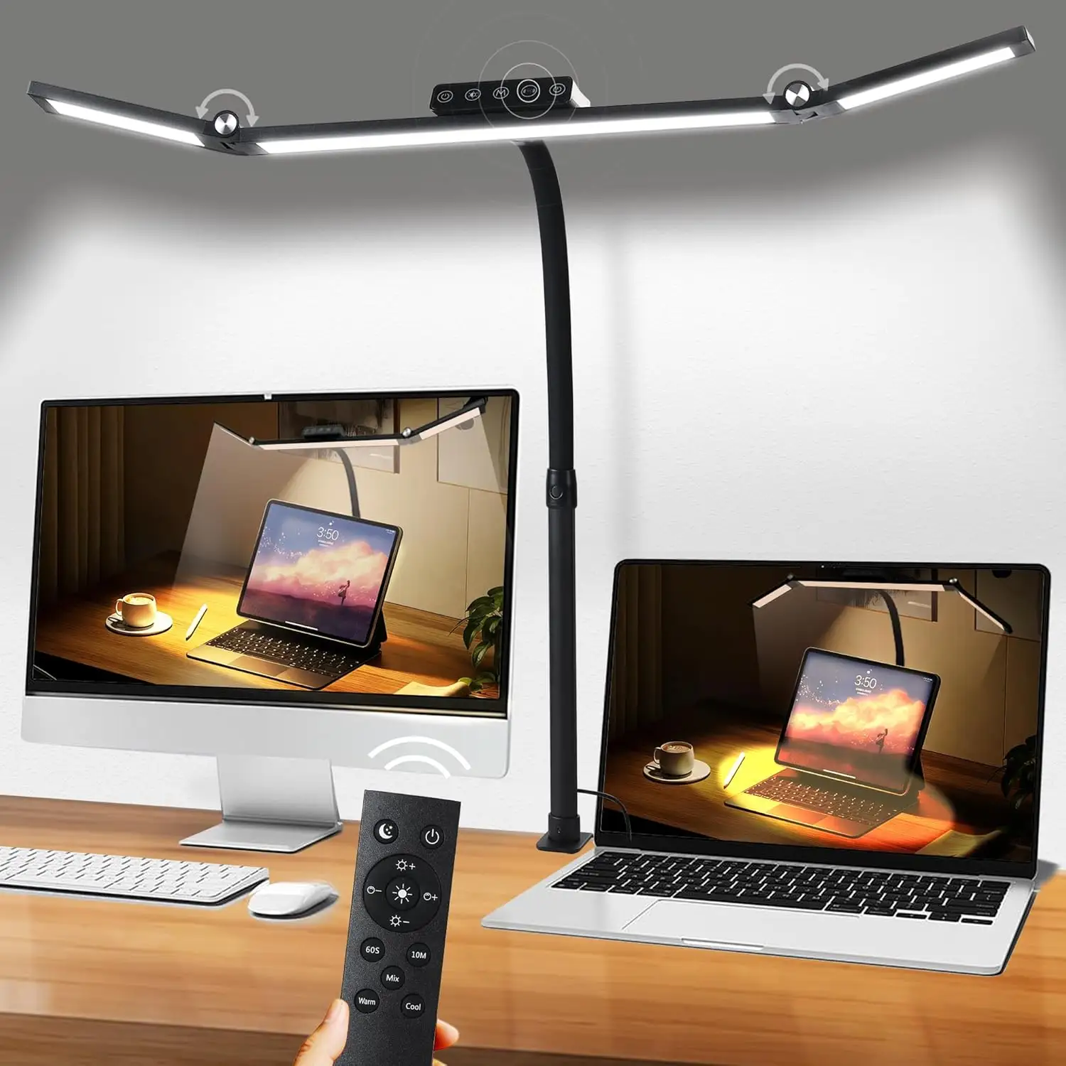 Led Desk Lamp With Clamp - Reading