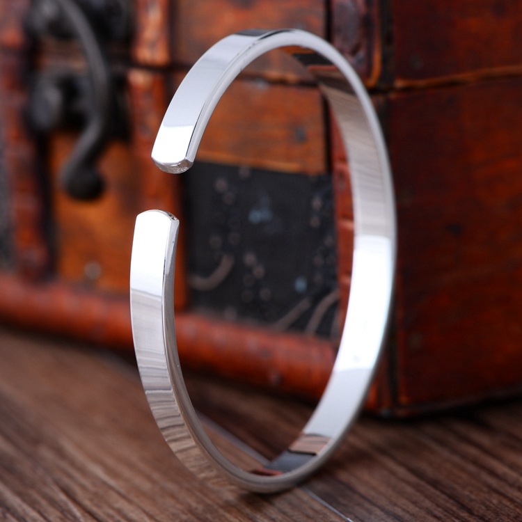 Title 1, Sterling Silver Bracelet Female Pair Of Simple ...