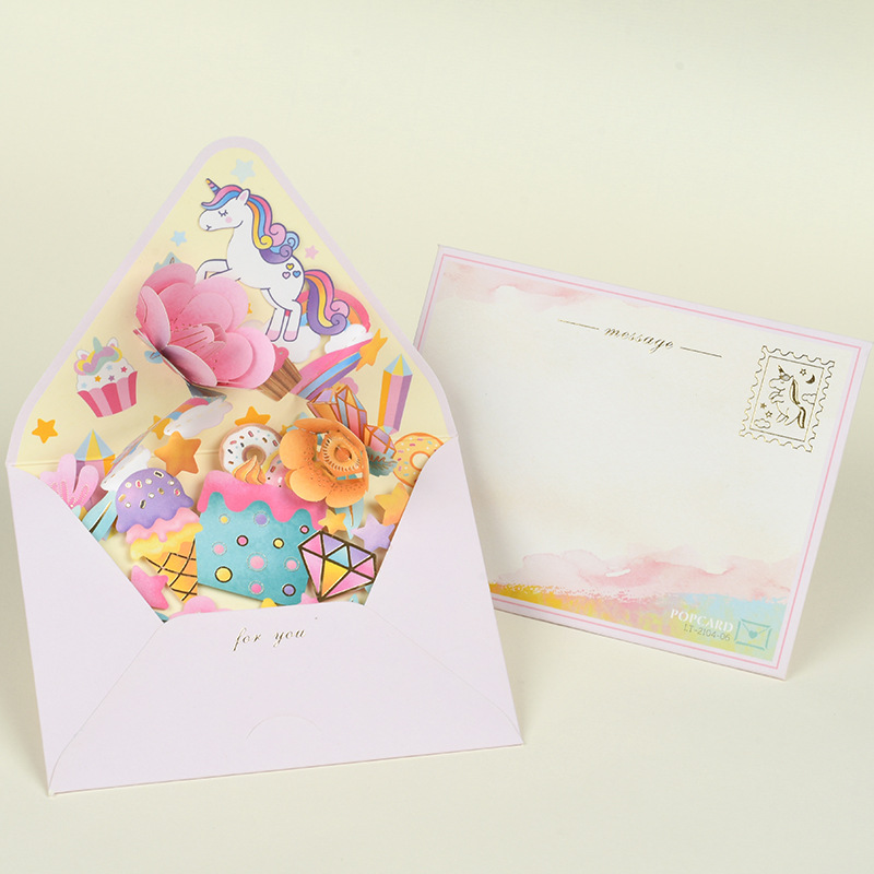 Title 1, Middle Blossom 3D Blessing Greeting Card Envelo...