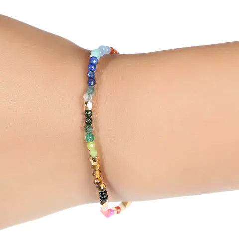 12 Constellations Seven Chakras Colored Stones Bracelet