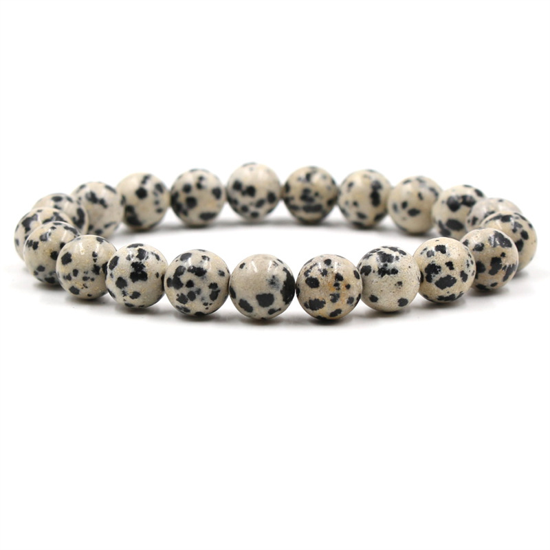 New 10mm Natural White Pine Sandstone Bracelet