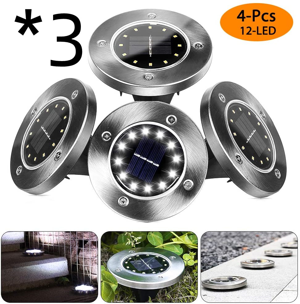 3PC 4pcs 12LED warm light