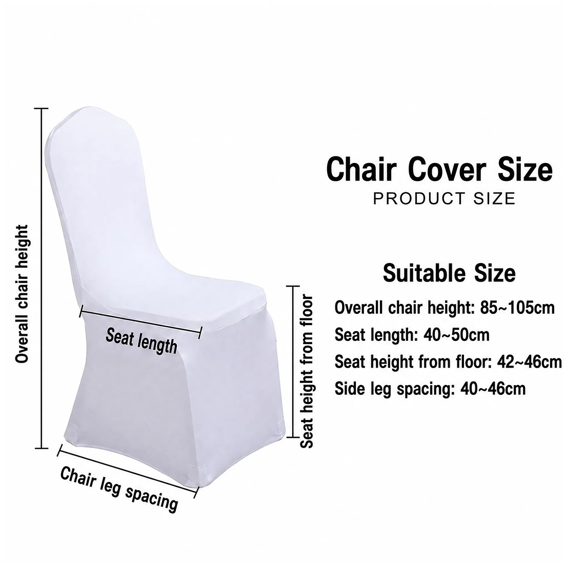 25-75PCS Stretch Spandex White Folding Chair Covers Gorgeous Formal — image 6