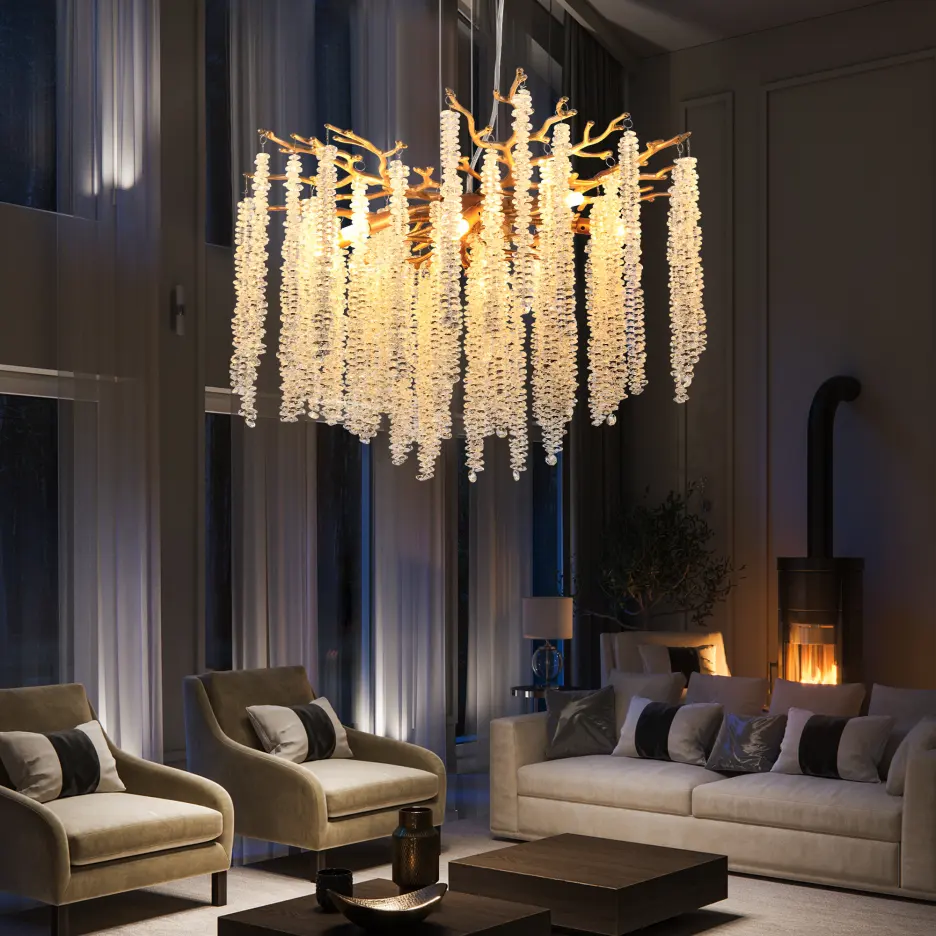 24-inch Modern Golden Pendant Light