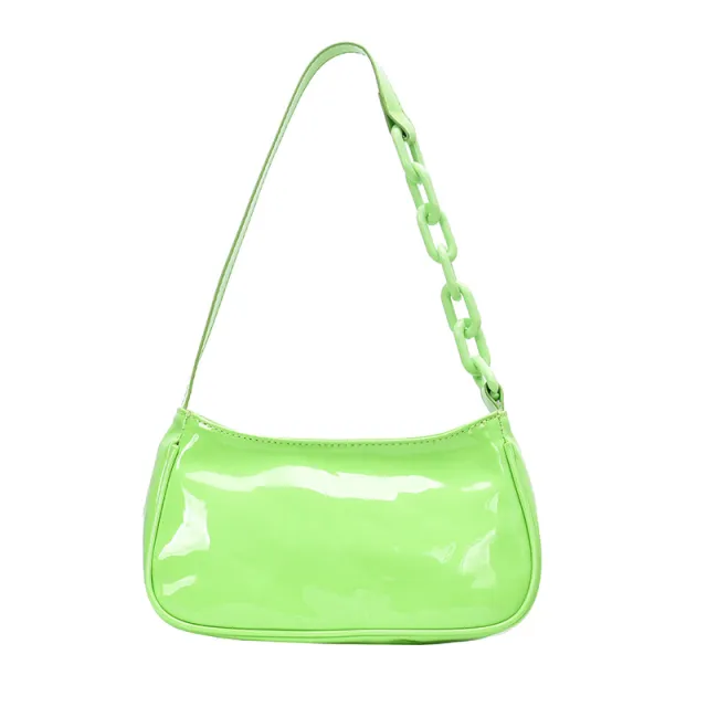 Chain One Shoulder Candy Color Fashion Female Bag Green - Shop at LoveMi