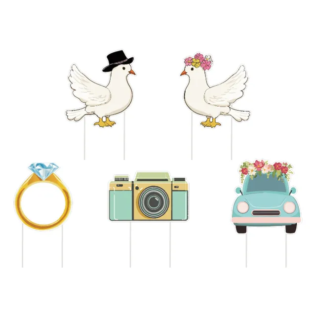 Wedding Theme Party Yard Signs With Stakes Pigeon Ring Camera Pattern Road Decoration Wedding Reception Plastic Welcome Sign Large Bridal Shower Pa... White - Shop at LoveMi