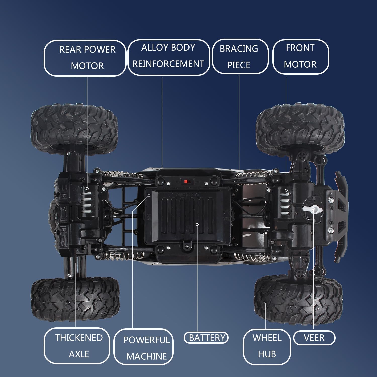 TEMU ne peut pas vendre. UK rc car rock crawler rechargeable off road truck 4WD – Image 4