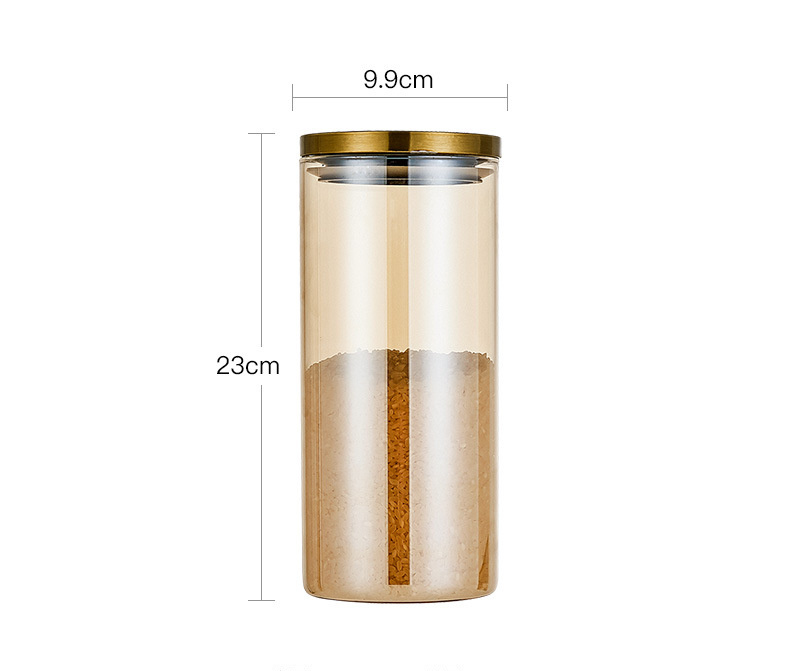 Glass Large Airtight Jar With Lid Moisture-proof Storage