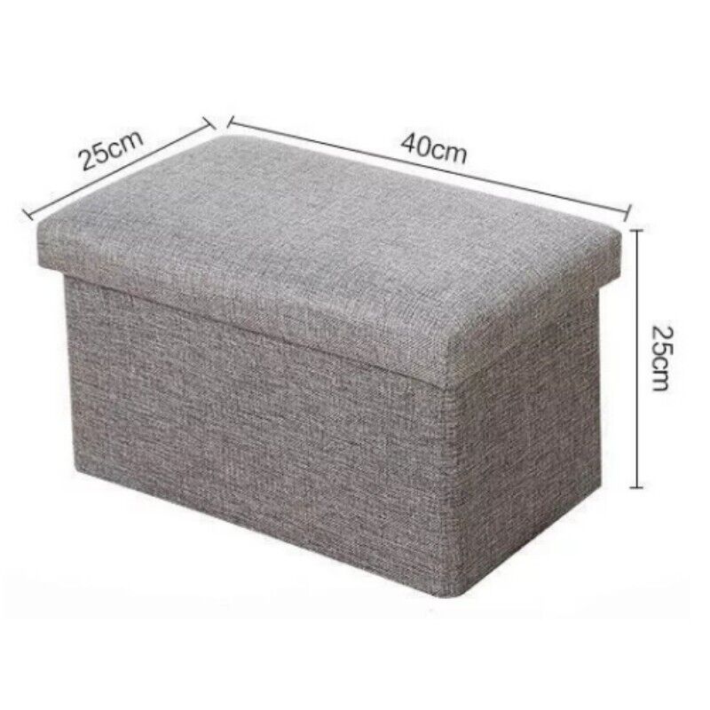 Storage Box Foldable Ottoman Seat Toy Foot Stool Bench Home UK — image 7