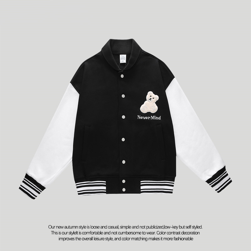 Baseball Uniform Embroidered Casual Loose Couple Jacket