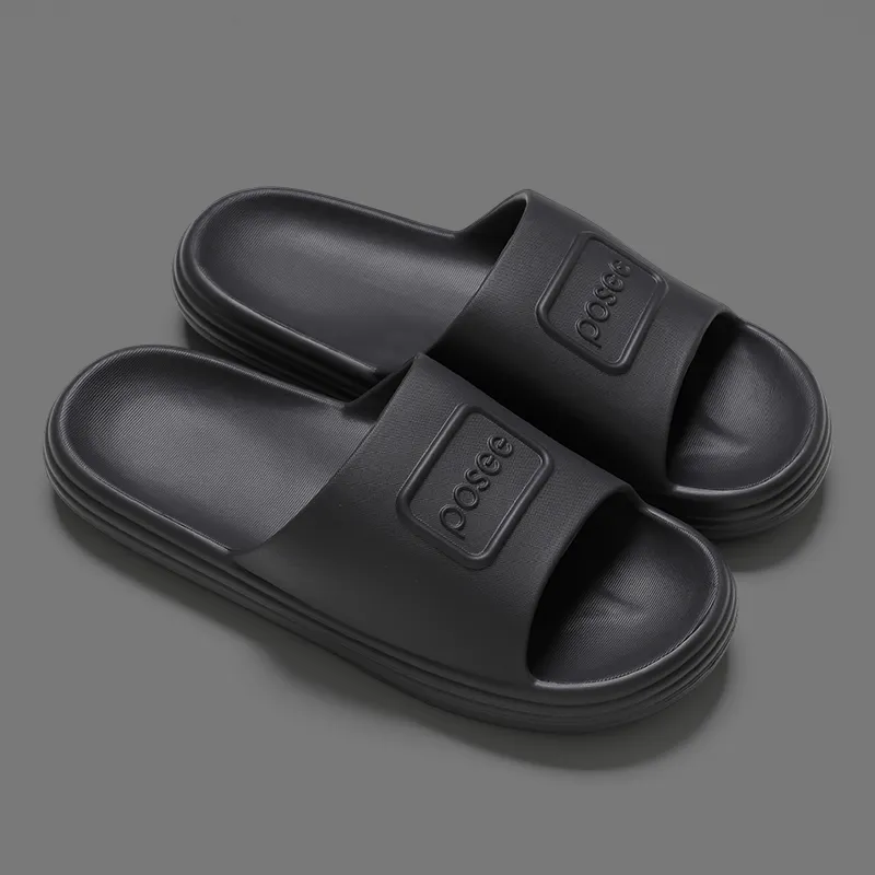 Plastic Soft Sole Home Care Shoes - Black