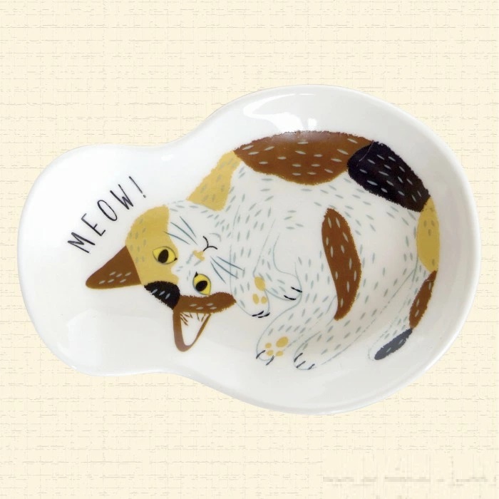 Title 2, Cute And Cute Sanhua Cat Condiment Dish