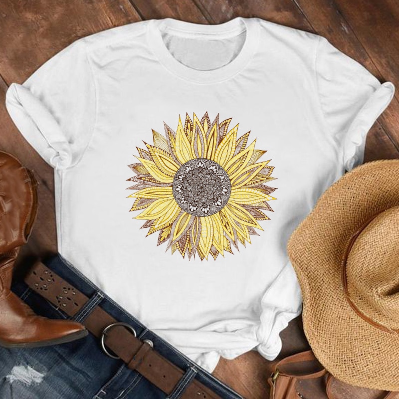 Beautiful Animal And Summer Flowers Women's T-shirt