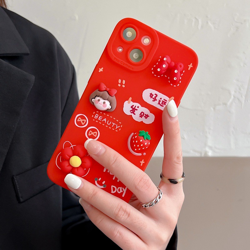 Cartoon New Year Doll Silicone Skin Phone Case - Image 5