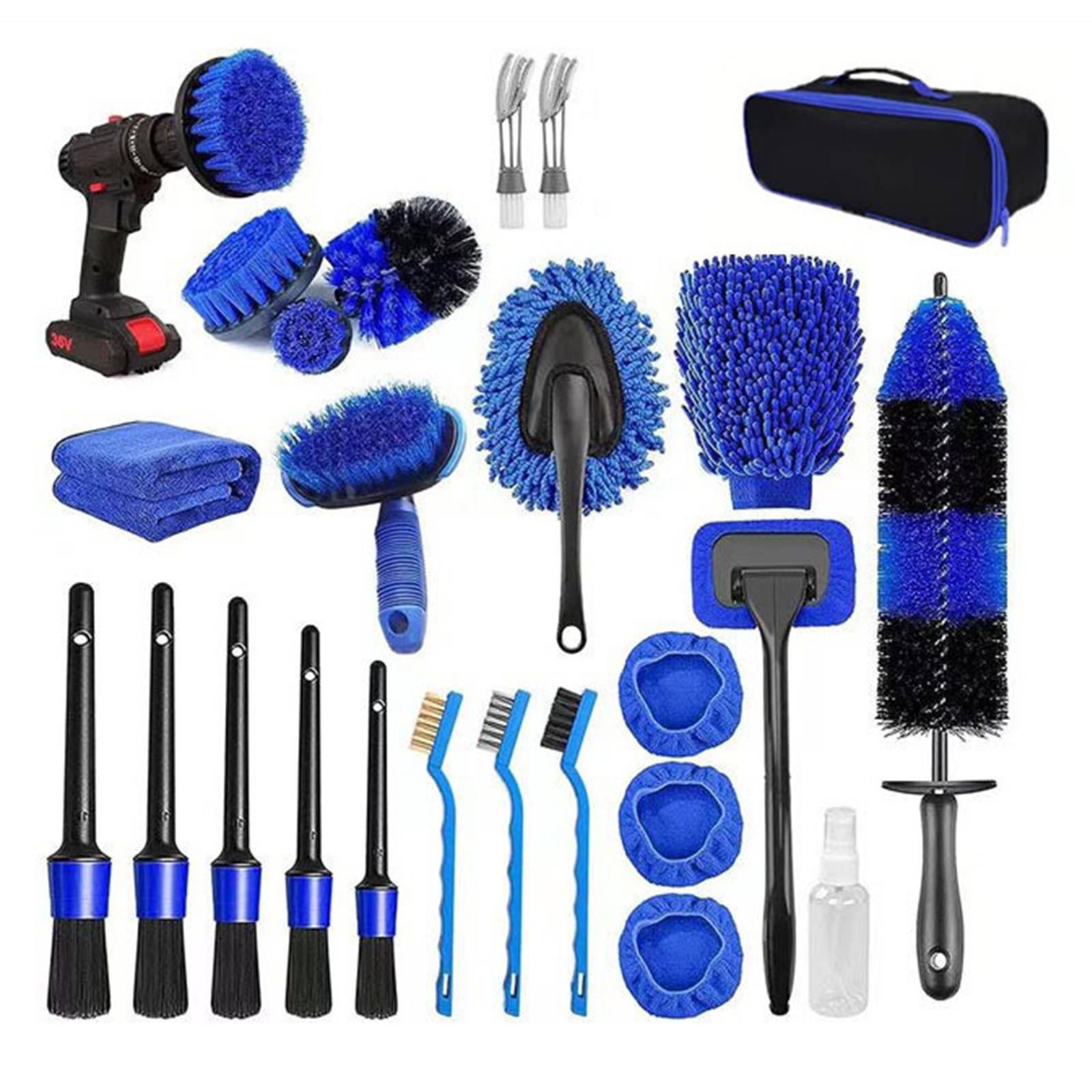 26Pcs Car Detailing Brush Kit - Interior Exterior Cleaning Tools Set - Picture 7 of 7