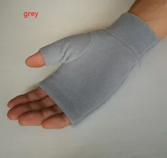 Outdoor Sports Running Thickened Warm Gloves Typing And Writing Warm Half Finger Gloves - Grey - View 1