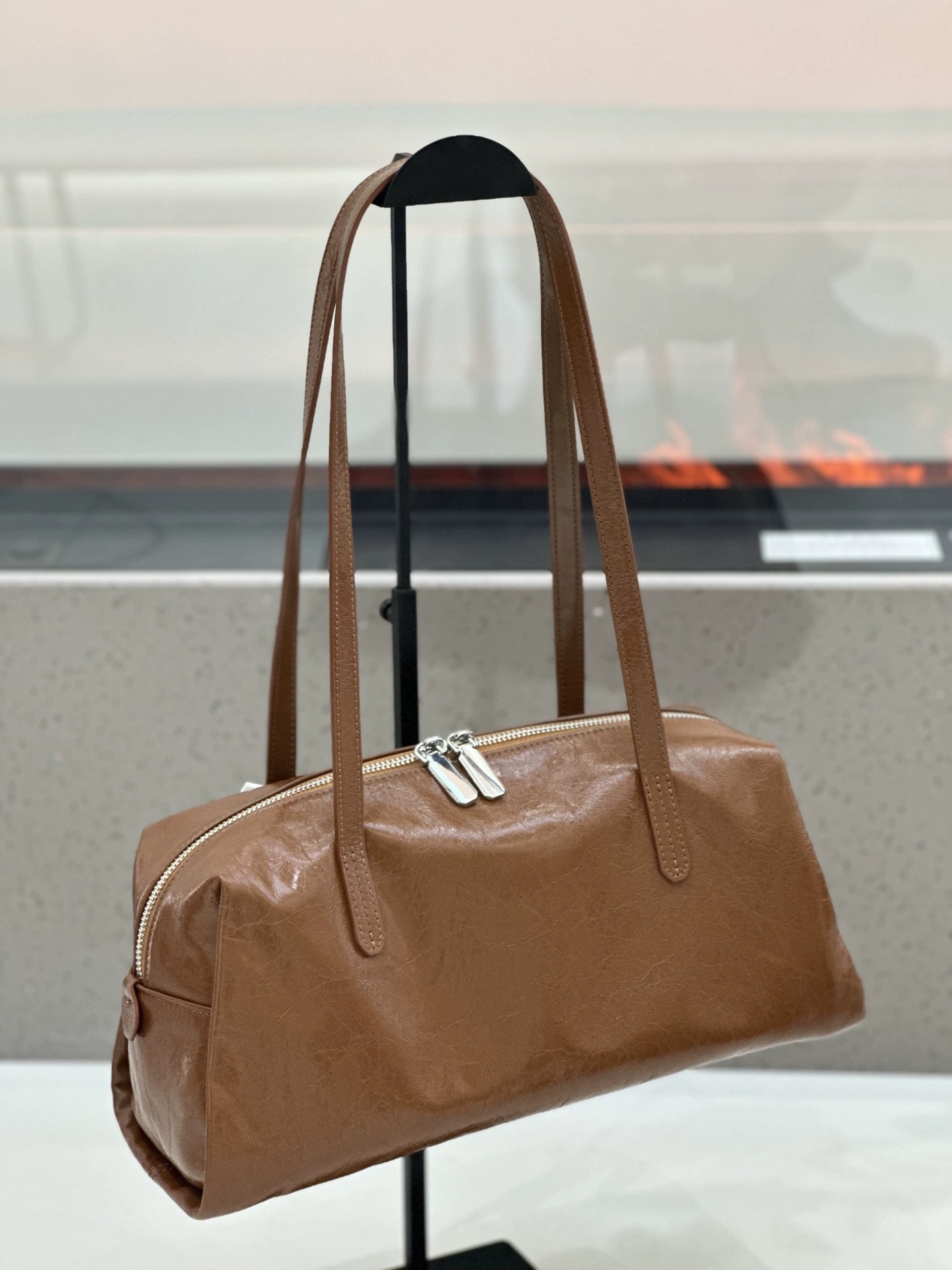 Sac pour femme en cuir véritable, cuir de vachette à grain supérieur – Image 7