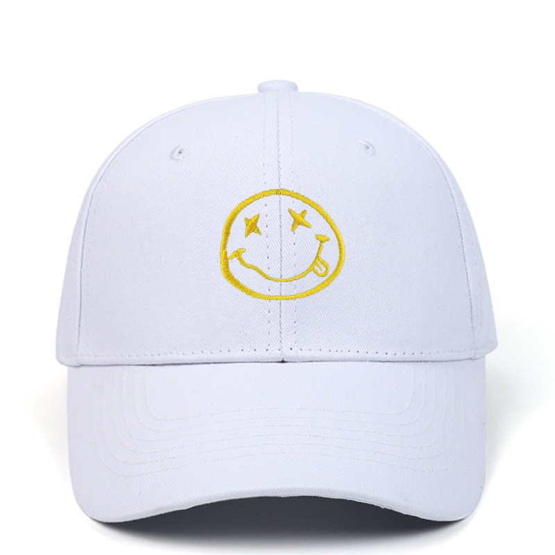 Title 6, Cartoon smiley embroidered cotton baseball cap