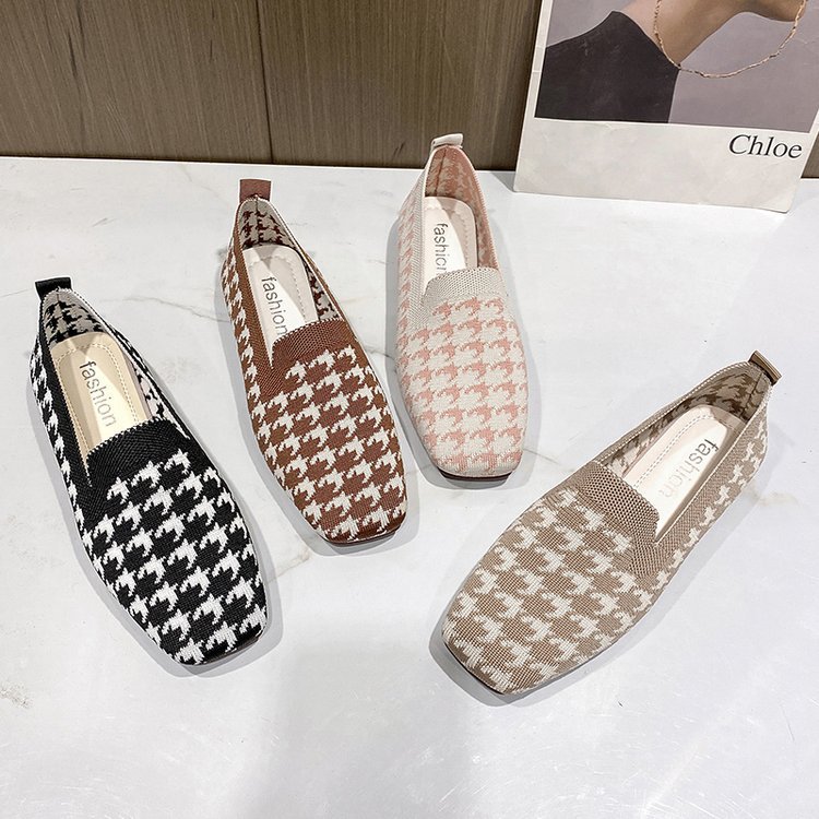 Spring Korean Square Toe Flat Shoes