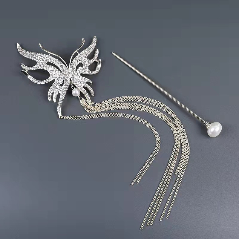 High end Long Tassel Butterfly Hairpin Super Fairy Gold - Shop at LoveMi