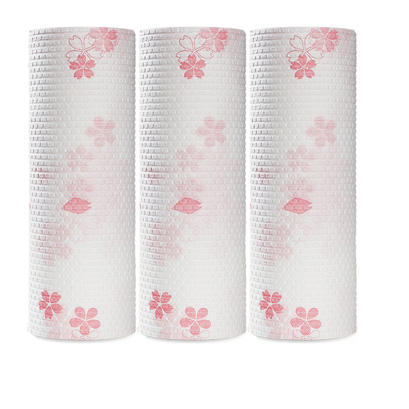 Non-fading Washable Kitchen Paper Wipe Household Disposable Dish Cloth Non-stick Oil Dish Wiping Lazy Rag