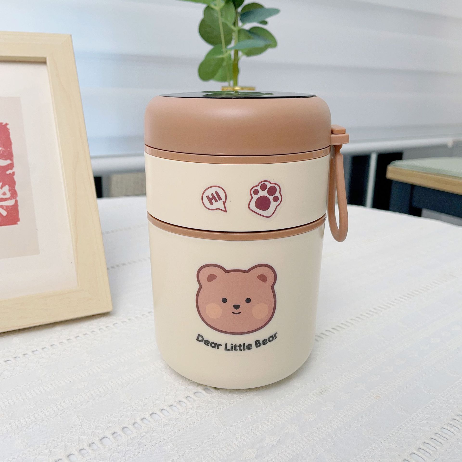 304 Breakfast With Cover Spoon Portable Soup Jar Cups - Image 27