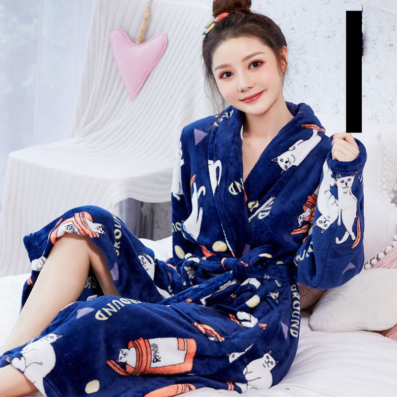 Title 5, Thickened Flannel Home Wear Bathrobe