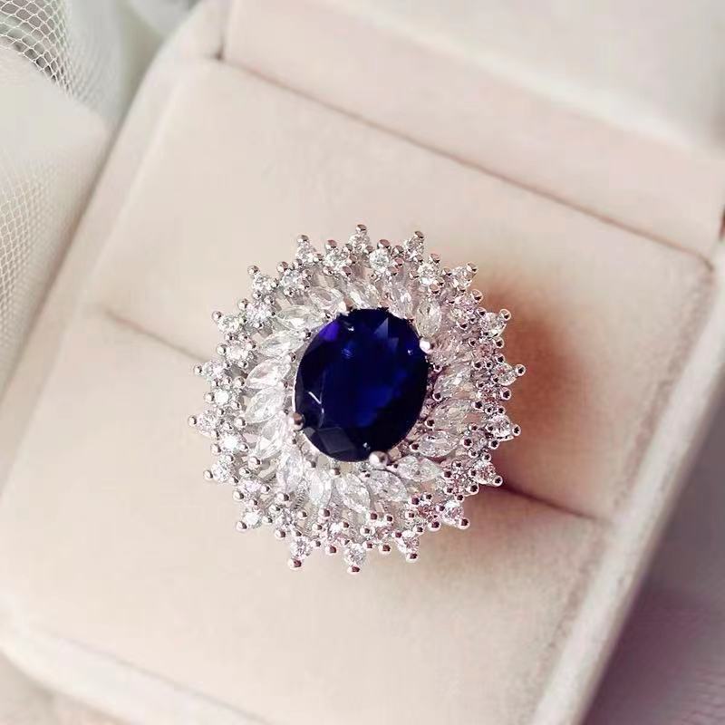 Women's Personalized Fashionable And Versatile Sapphire Ring
