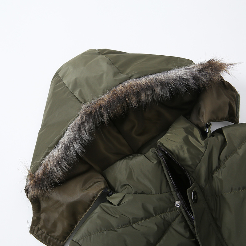 Boys Large Fur Collar Padded Warm Cotton Jacket — foto 7