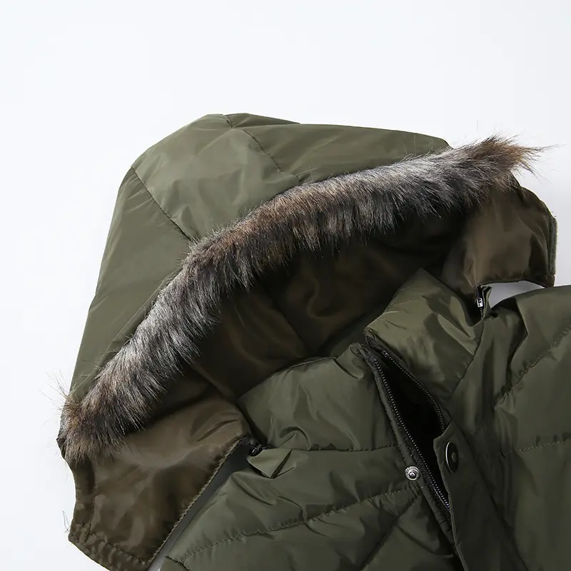 Boys Large Fur Collar Padded Warm Cotton