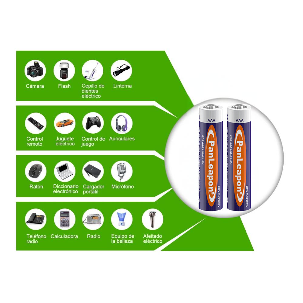 8Pcs 1.5V AAA Batteries R03p Cell Zinc-Carbon For TV Remote Household Batteries