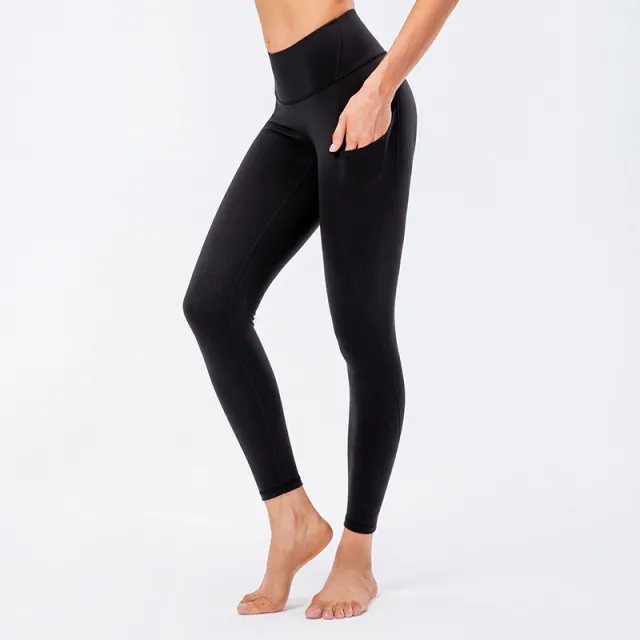 Women's High waist Buttocks Stretch Thermal Yoga Pants Black - Shop at LoveMi