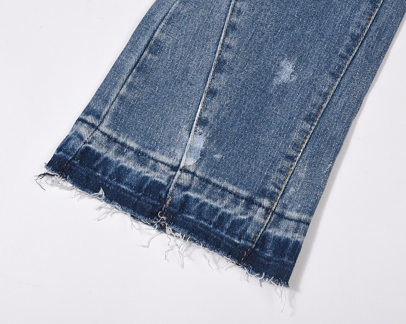 High Street Tide Brand Washed Retro Patchwork Pants
