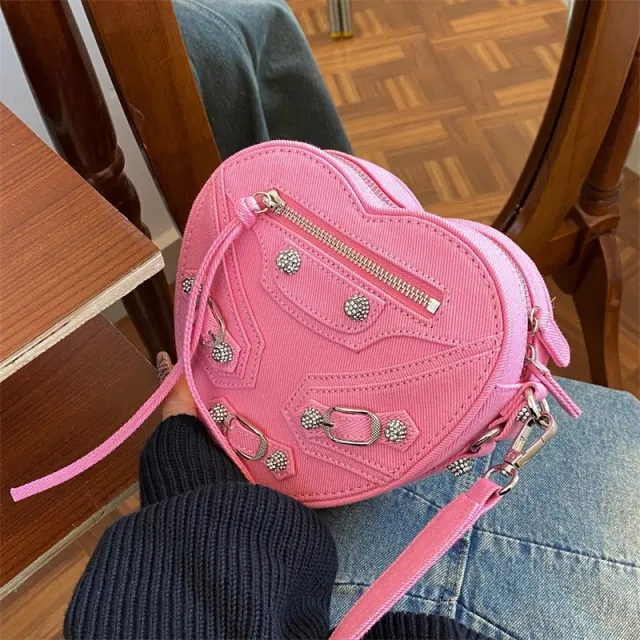 New Mini Handbag Sweet Cool Love Locomotive Crossbody Bag Pink - Shop at LoveMi
