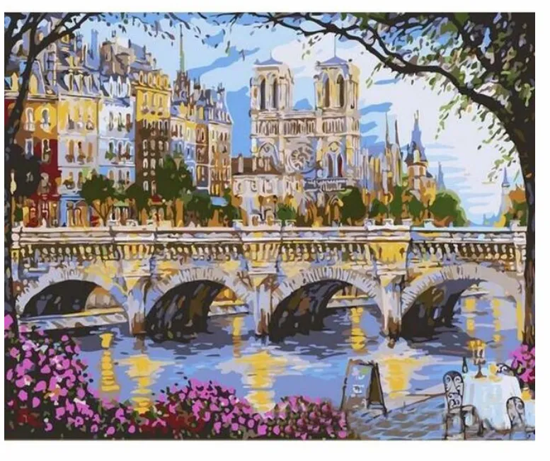 Intricate Bridge DIY Painting By Numbers Kit