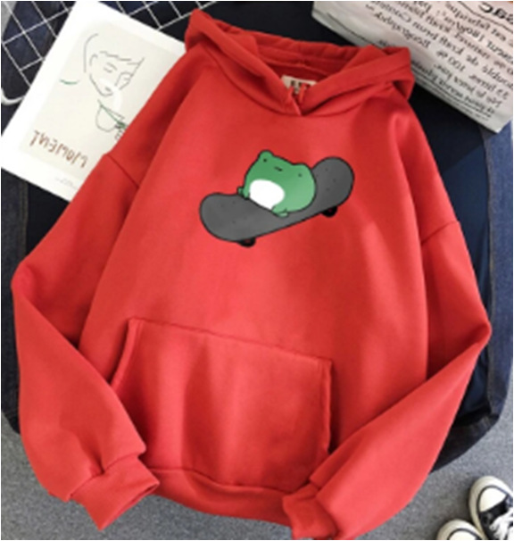 Title 13, Green baby skateboard simple print loose hooded...